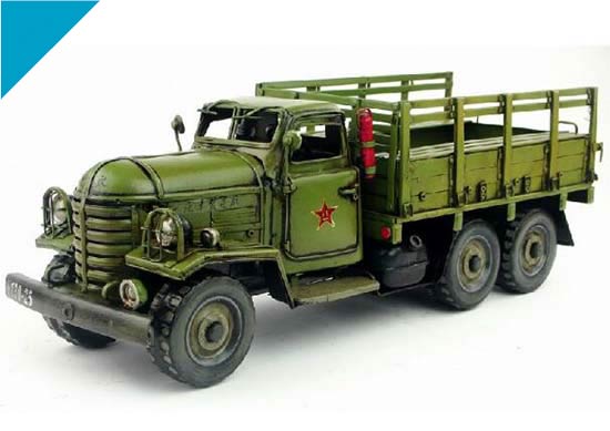 Large Scale Handmade Army Green JieFang Military Truck Model