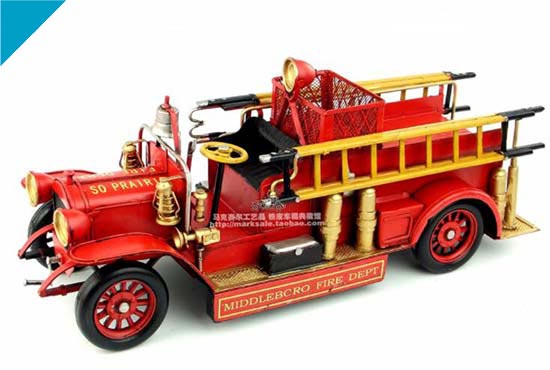 Red Handmade Vintage 1923 Maxim Fire Fighting Truck Model