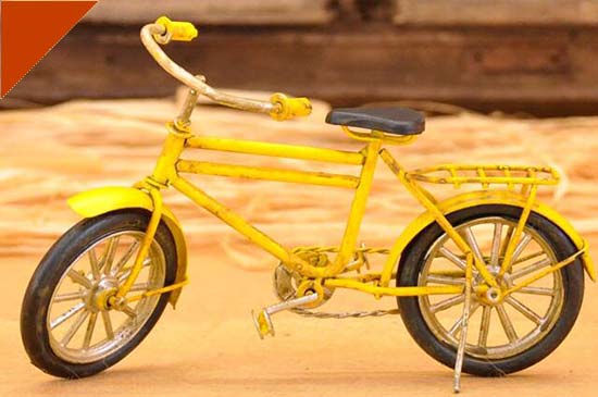 Red / Yellow / Orange / White Handmade Tinplate Bicycle Model