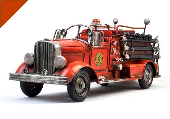 Medium Scale Tinplate Red Vintage 1935 Fire Fighting Truck Model