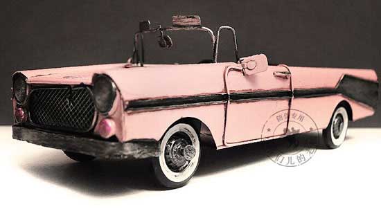 Tinplate Pink Medium Scale 1955 Cadillac El Dorado Model